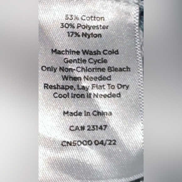 Talbots Teal and Ivory Patterned Mock Neck Sweater - Picture 11 of 11